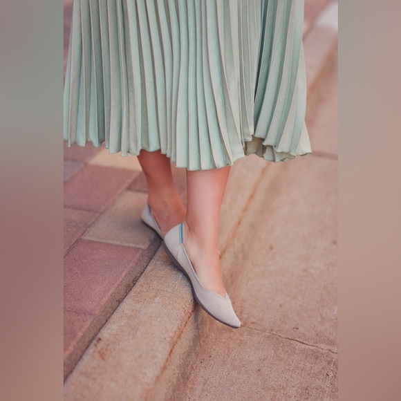 NWOT Rothy's The Point Ballet Flat Shoes Flax Birdseye Women's Size 7 - Picture 7 of 11